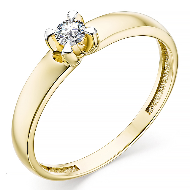 Кольцо, золото, бриллиант, 12645-300